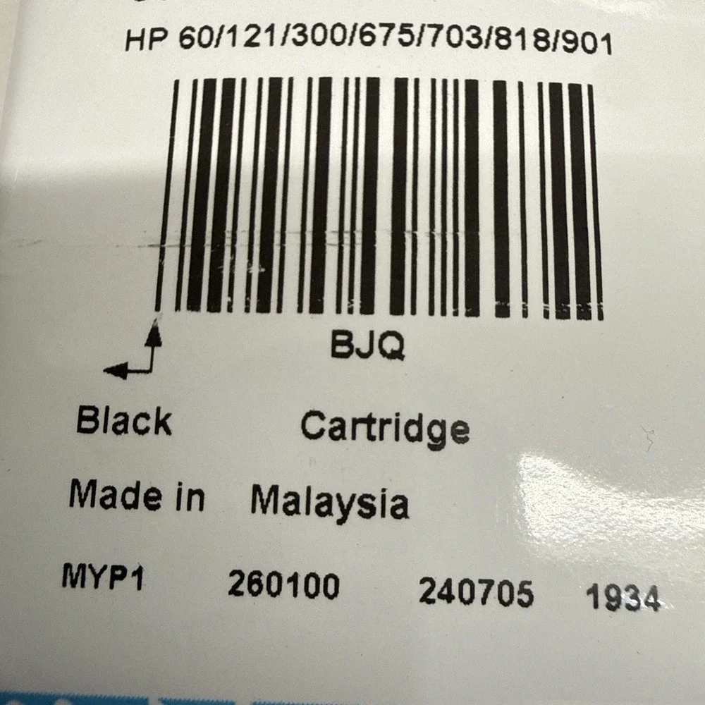 NEW / OPEN BOX Genuine HP 60 (901) Black & Tri-Color 2-Pack Ink OEM Exp 07/2026